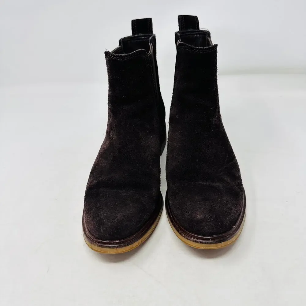 Clarks Clarkdale Arlo Chelsea Low Heel Ankle Boot Brown Suede Size‎ 5.5M